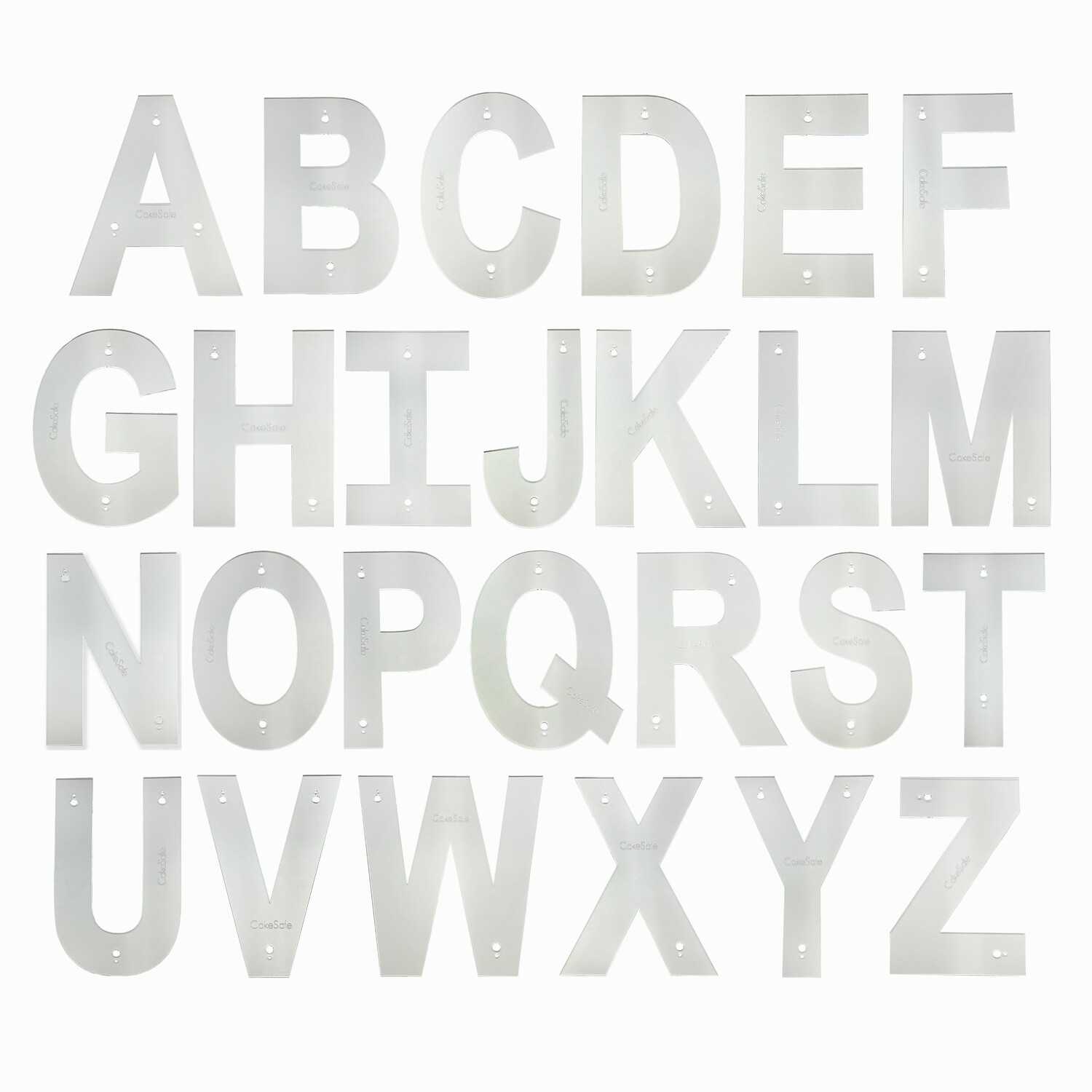 Letter Cake Template Set (A-Z)