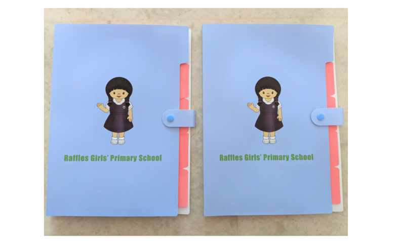 Set of Two Folders with School Name (S$9.00)
