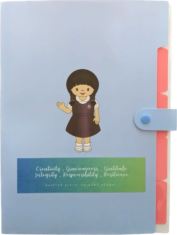 Pocket folder with school values