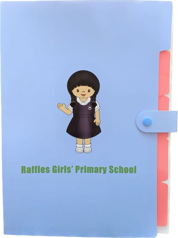 Pocket folder with school name