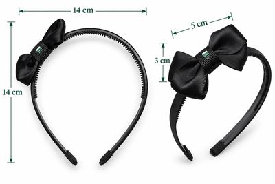Black Satin Bow Headband