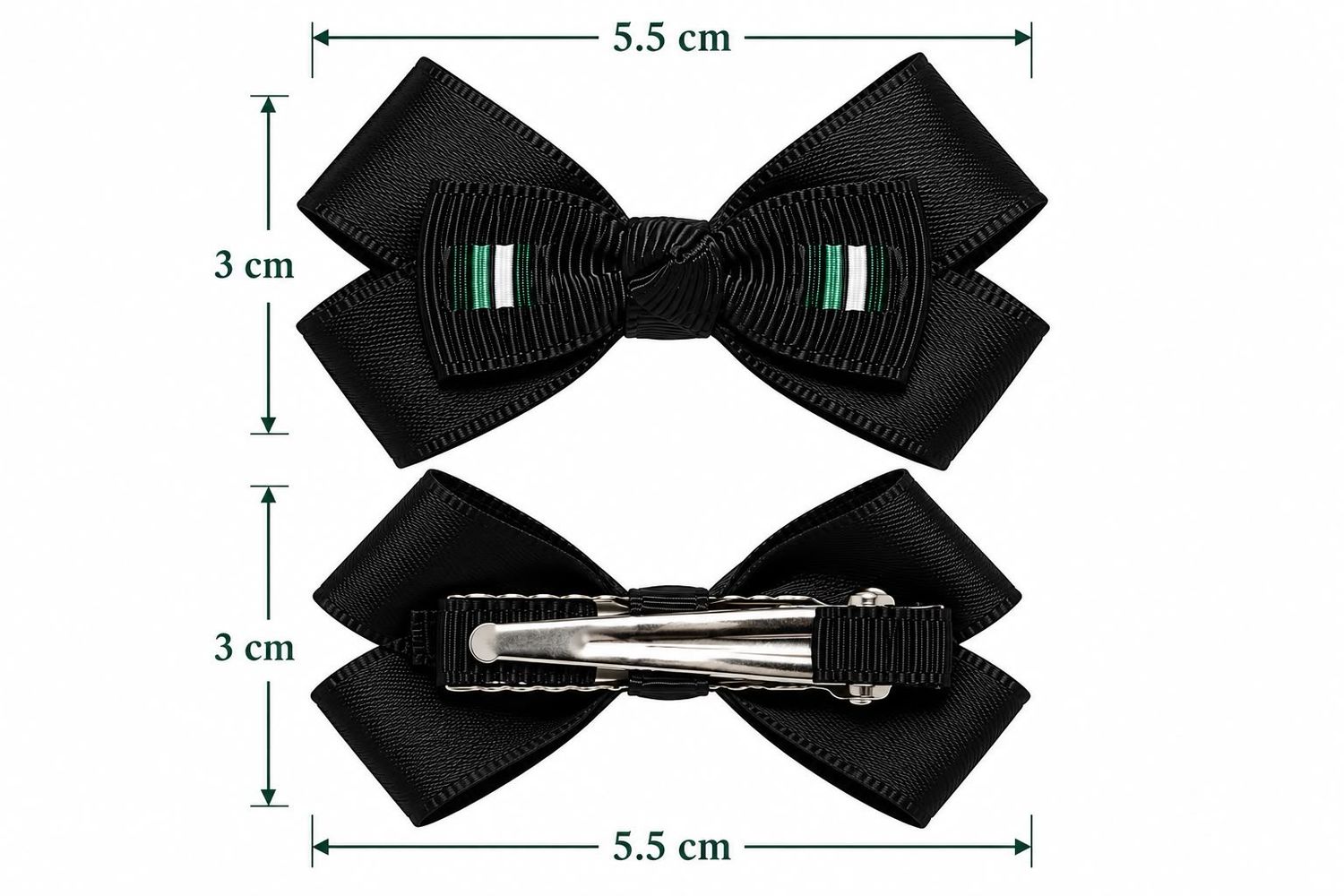 Small Single Layer Bow Hair Clip (2pcs)