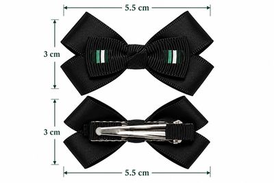Small Single Layer Bow Hair Clip (2pcs)