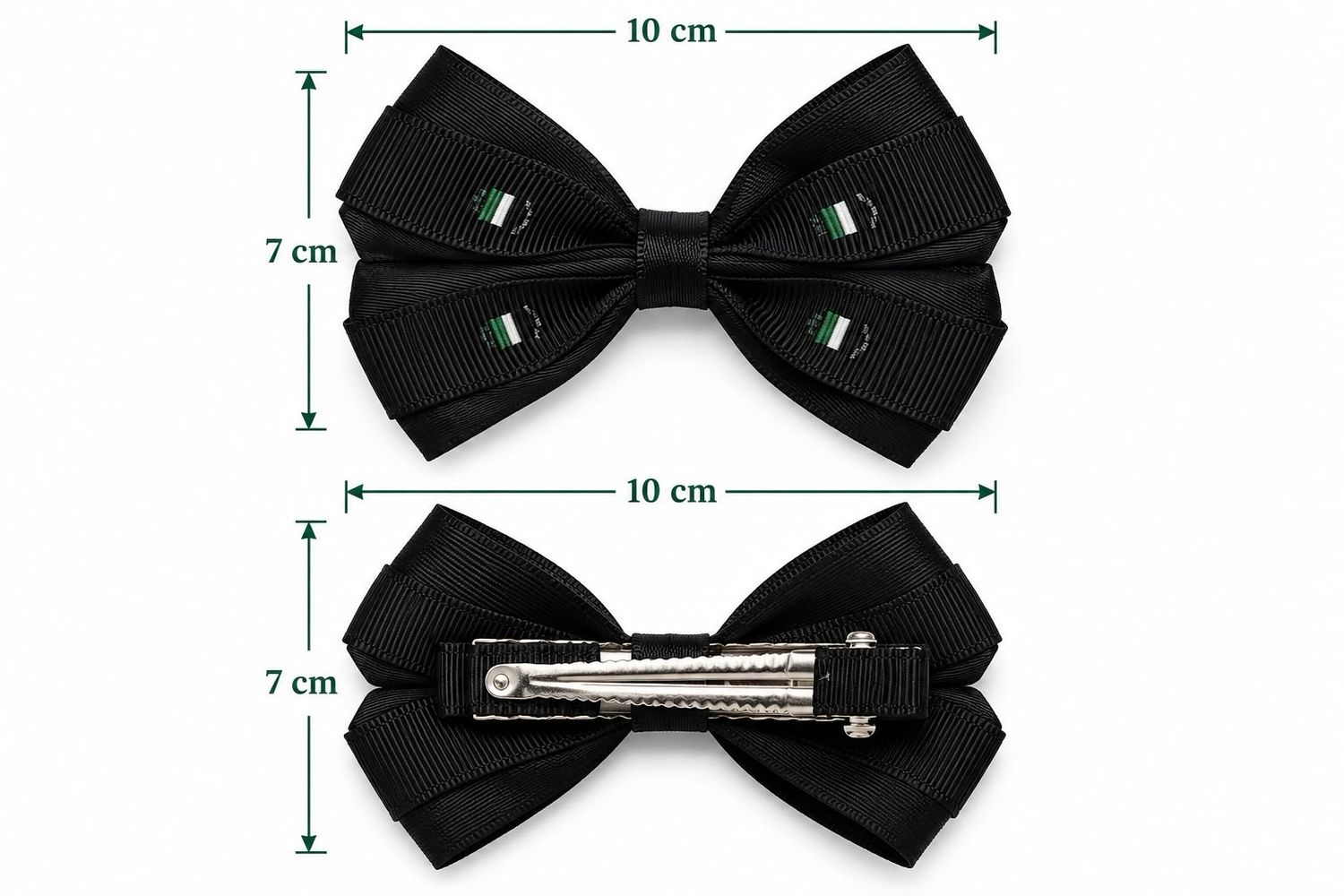 Large Double Layer Bow Hair Clip (2Pcs) 10cm
