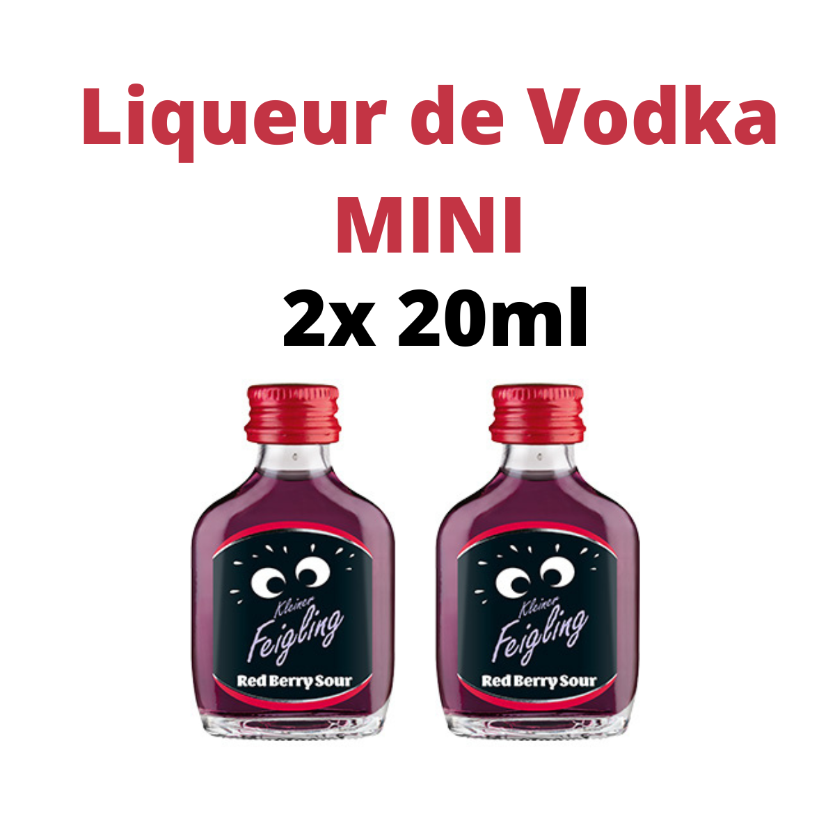 LIQUEUR DE VODKA Fruit rouge FLASH (mini) 2x20ml