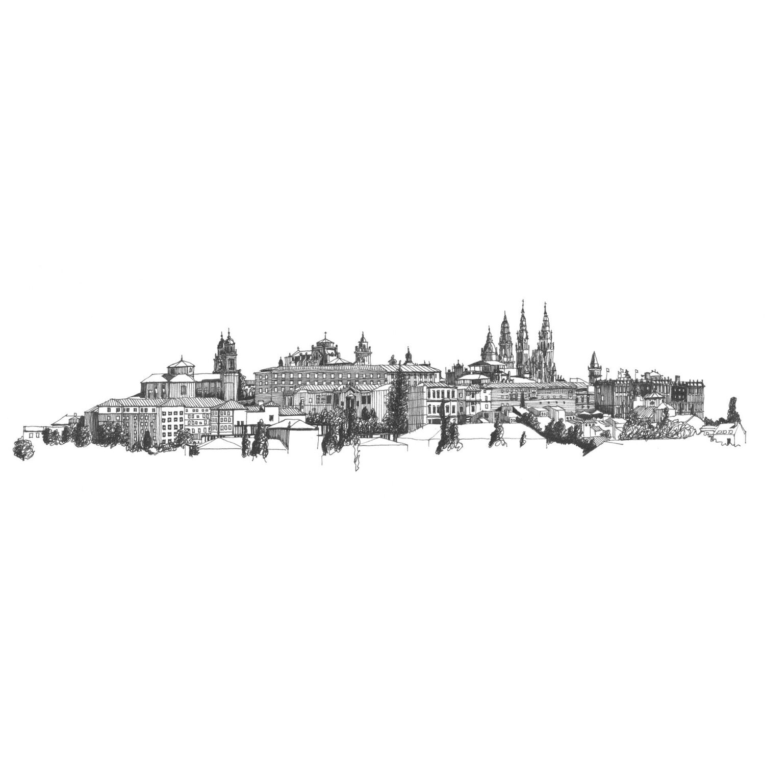 View on Santiago de Compostela