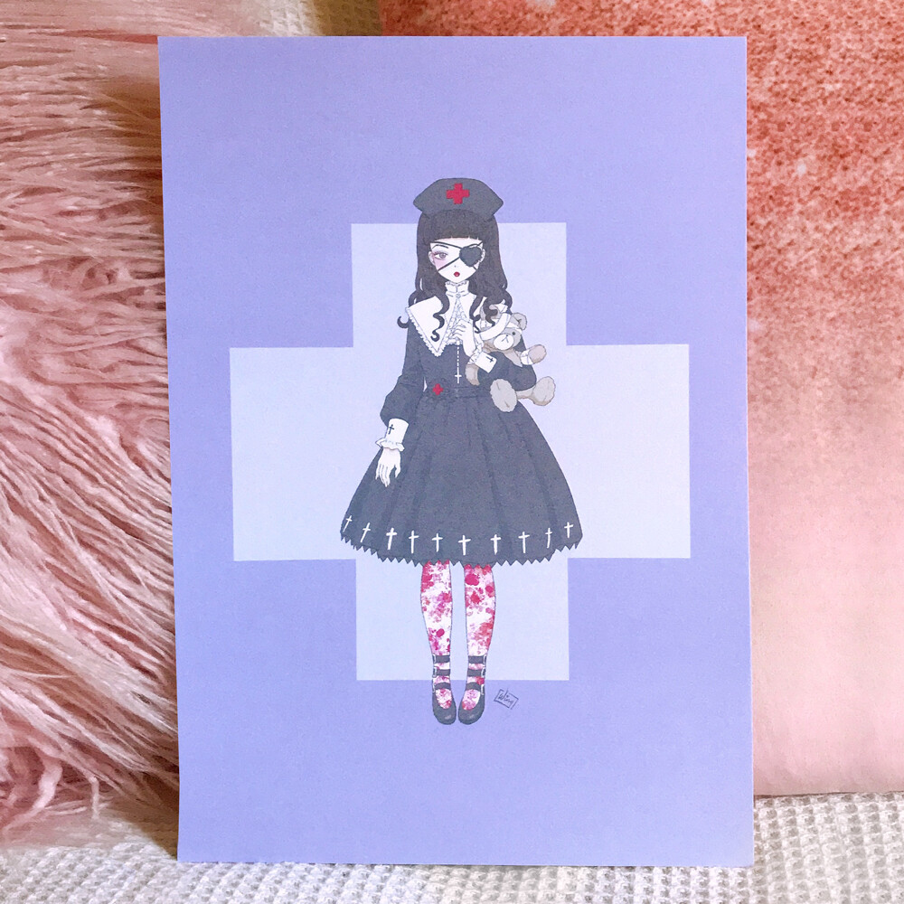 *ON SALE* Gothic Nurse Lolita A4 Art Print