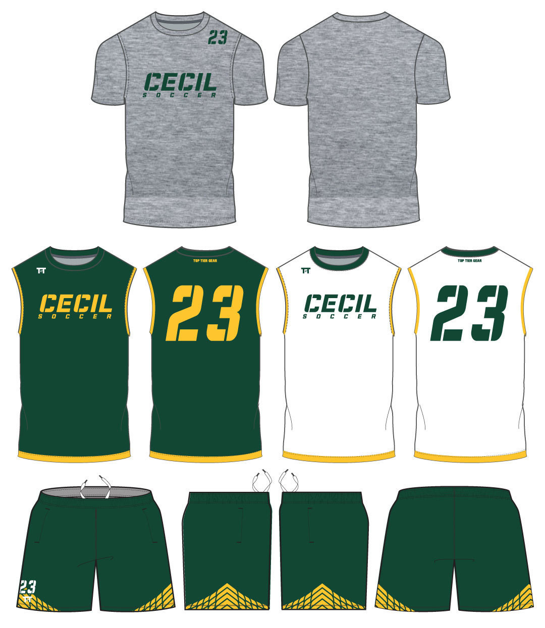 Cecil Soccer Practice Uniform