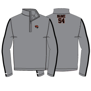 Jr. Tigers 1/4 Zip- Gray