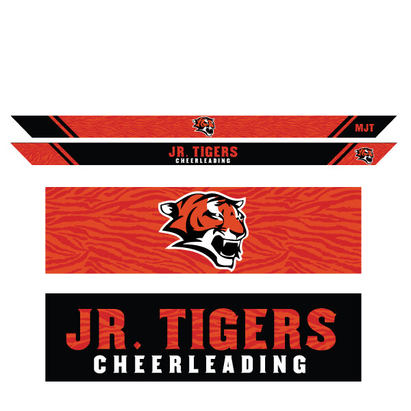 Jr. Tigers Cheer Reversible Tie Back Headband