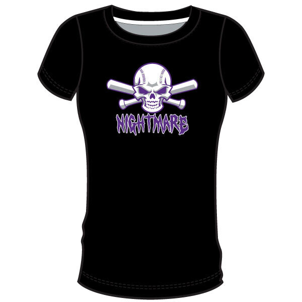 Nightmare Women's Cotton T-Shirt: Black