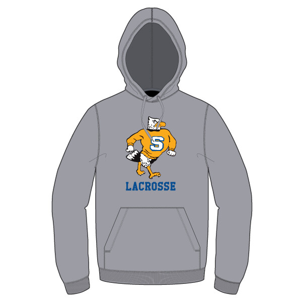 Shorter Lacrosse Hawk Hoodie- Heather Grey