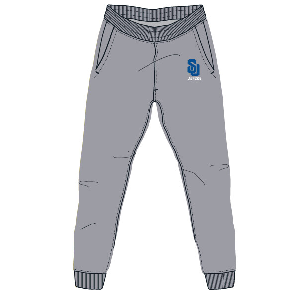 Shorter Men&#39;s Lacrosse Jogger Pants: Grey