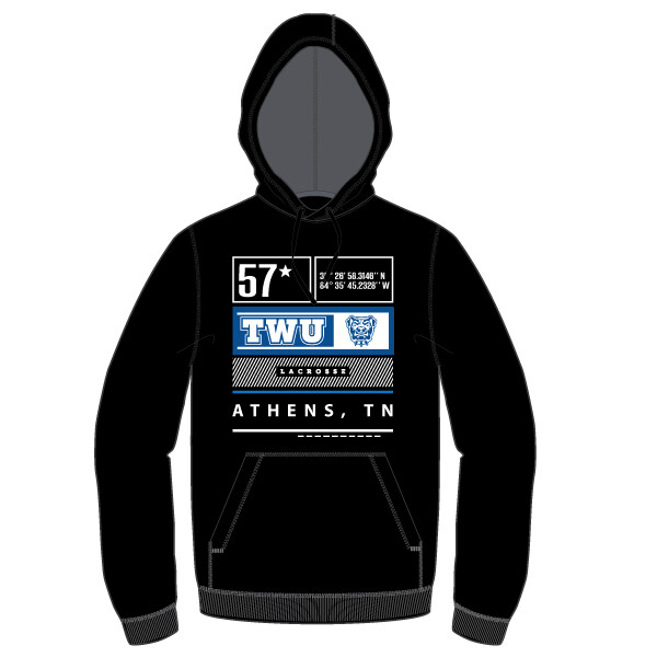 TWU WLax Heritage Hoodie- Black