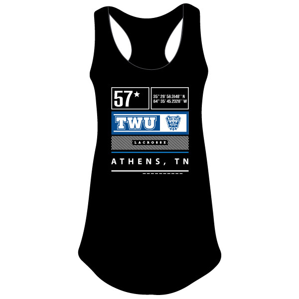 TWU WLax Heritage Women&#39;s Racerback- Black