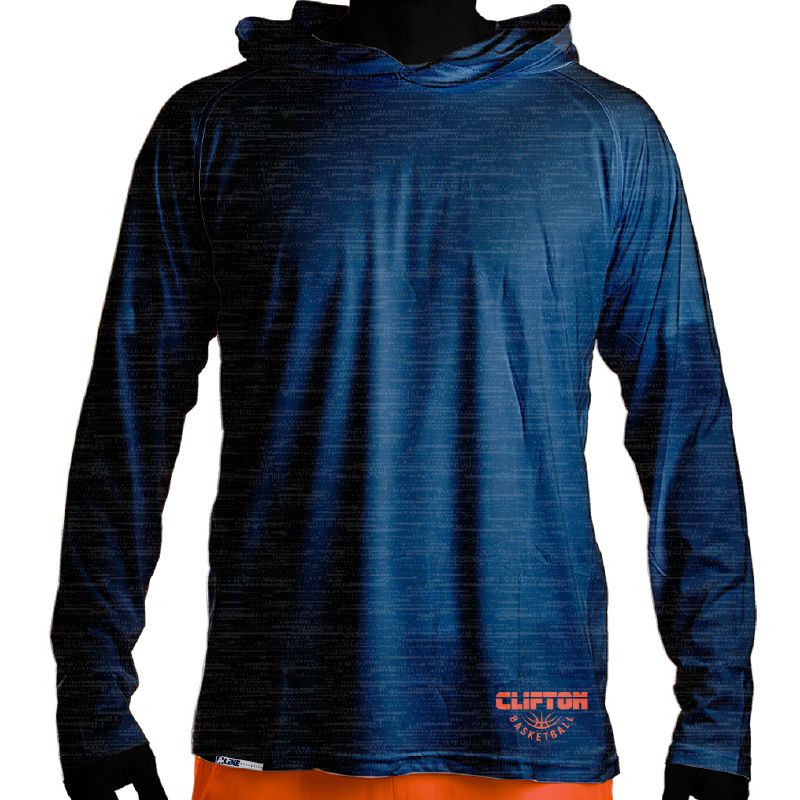 Clifton Basketball Lightweight Unisex Hoodie- Heather Black