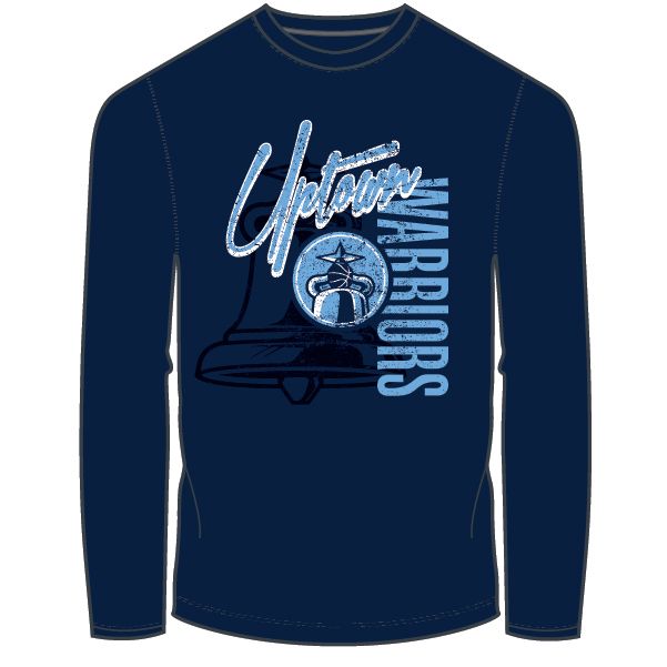 UBA Unisex Warriors Long Sleeve T-Shirt: Navy