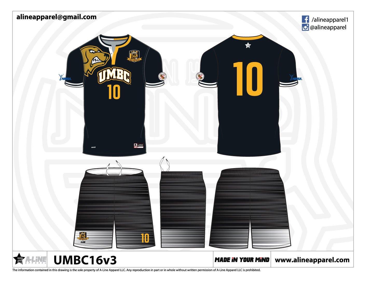 UMBC Soccer Uniform 2016