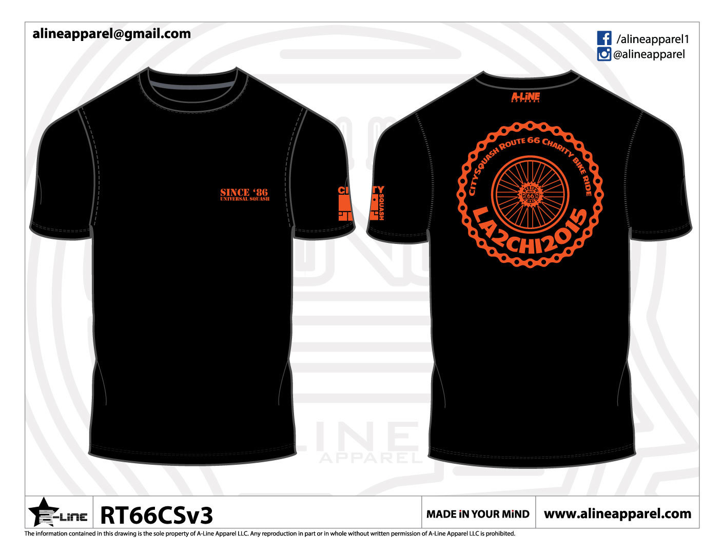 City Squash Rt 66 Shirts and Cycling Jersey