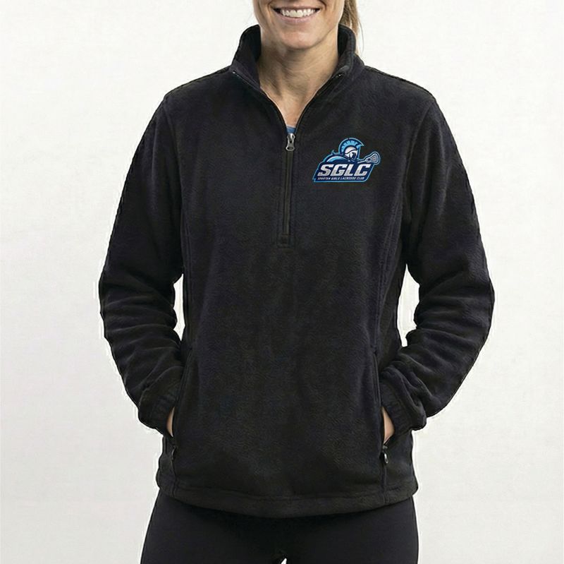 SGLC Unisex Polar Fleece 1/4 Zip- Black