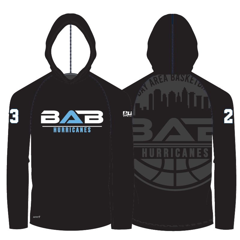 BAB Hurricanes Unisex Lightweight Hoodie- Black