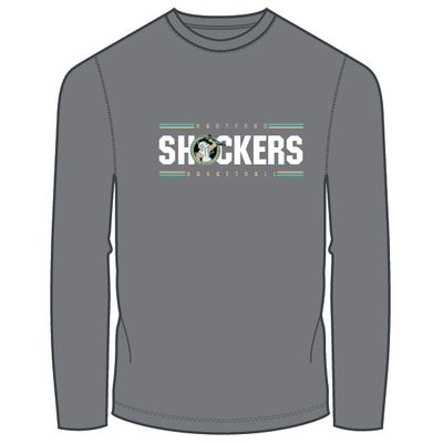 Shockers Unisex Long Sleeve Shooter Shirt- Grey
