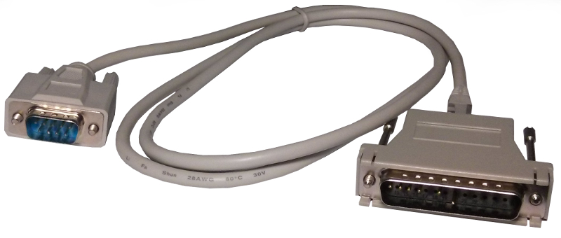 DB9 Male - DB25 Male Modem Cable