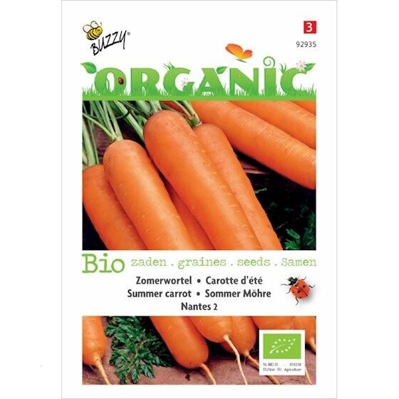 Buzzy® Organic Zomerwortelen Nantes 2 (BIO)