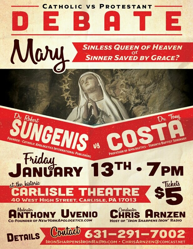 DEBATE: Mary: Queen of Heaven or Sinner Saved by Grace?, versus Dr. Tony Costa (Toronto Baptist Seminary) (14 Mp3's Download) DEBATE: Mary: Queen of Heaven or Sinner Saved by Grace?, versus Dr. Tony Costa (Toronto Baptist Seminary) (14 Mp3's Download)