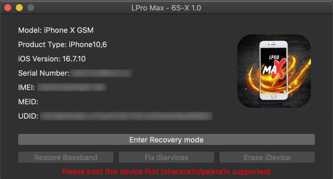 iBYPASS LPRO MAX HELLO IOS 12/17 COM REDE 6S ATE X WIN/MAC
