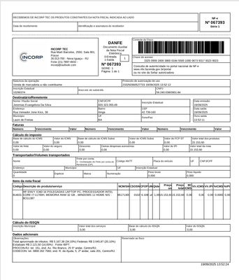 NOTA FISCAL TOP VENDAS