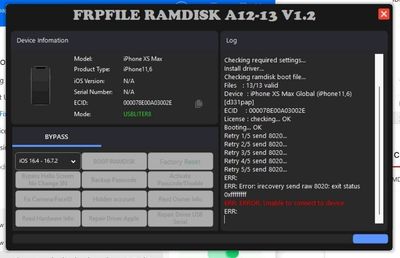FRPFILE/ALDAZ/iBERRY/iAPRO/NOTHING/iHELLO HFZ/iKEY A12/13 BYPASS PREMIUM XS ATE 11 PRO MAX &amp; IPADS PASSCODE COM REDE IOS 18.5 ATE 26.5.2 WIN/MAC