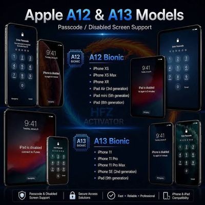 FRPFILE/ALDAZ/iBERRY/iAPRO/NOTHING/iHELLO HFZ/iKEY A12/13 BYPASS PREMIUM XS ATE 11 PRO MAX &amp; IPADS PASSCODE COM REDE IOS 18.5 ATE 26.5.2 WIN/MAC