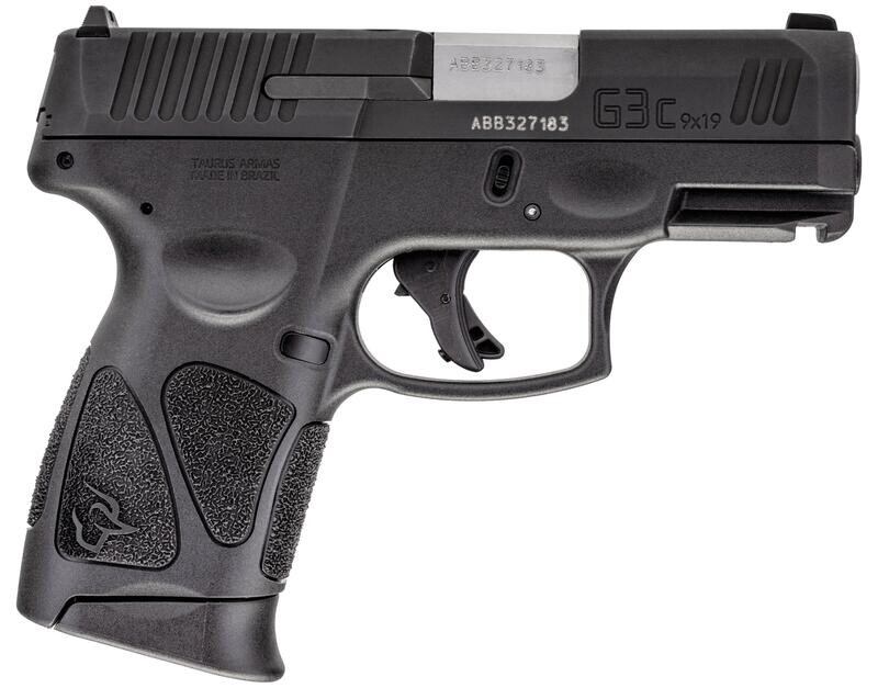 Taurus G3c 9mm Bk/bk 3.2&quot; 10+1 2 Mags