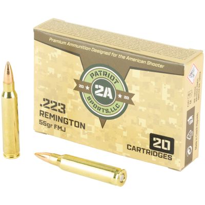 Patriot Sports 223 Rem 55 gr FMJ - 100 rounds