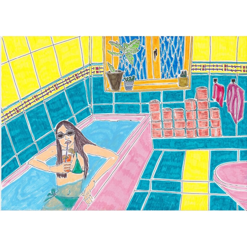 Print Illustration &quot;Summer Plan&quot;
