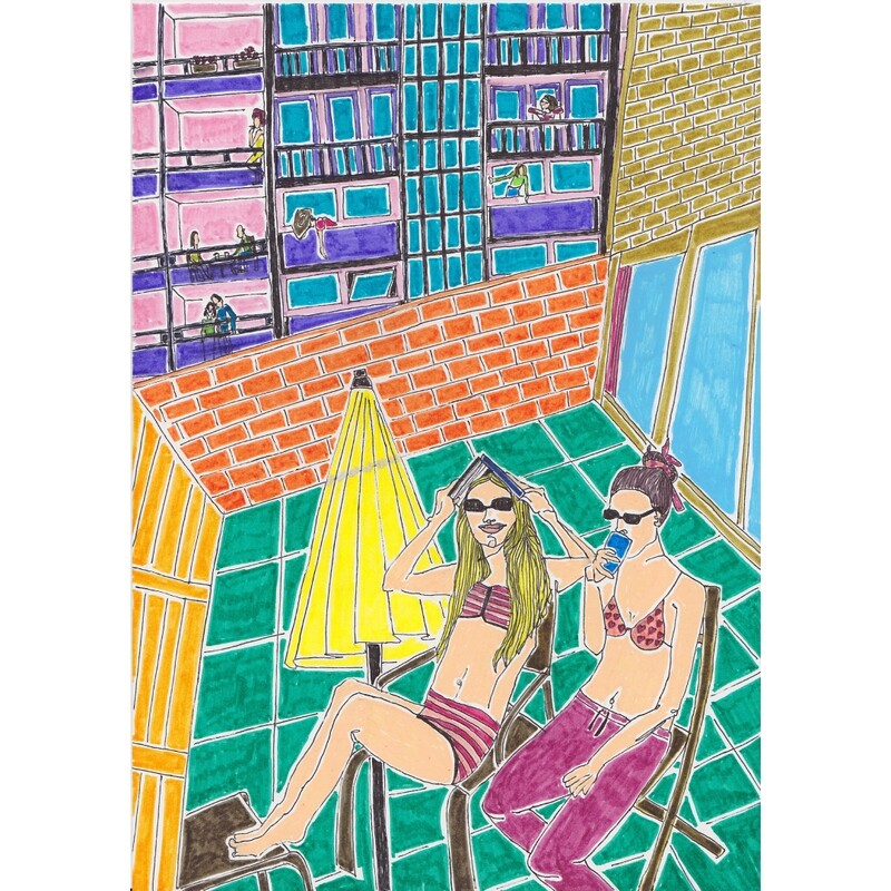 Print Illustration &quot;Weekend Vibes&quot;