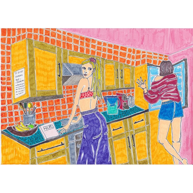 Print Illustration &quot;Lock my Fridge&quot;
