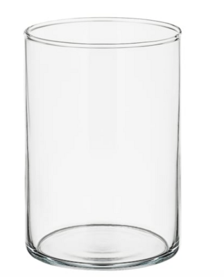 Wazon szklany tuba CYLINDER wys. 17 cm, śred. 12 cm - wypożyczenie