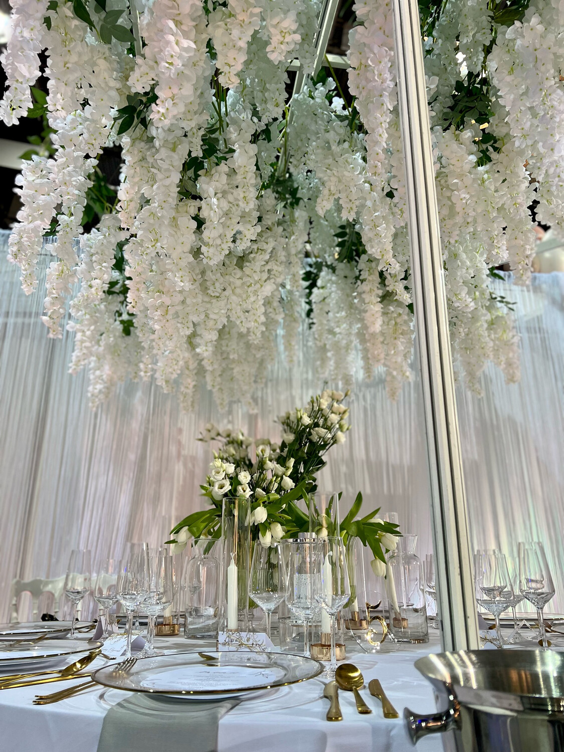 Biała Wisteria Sztuczny Kwiat  (Wypożyczenie)
