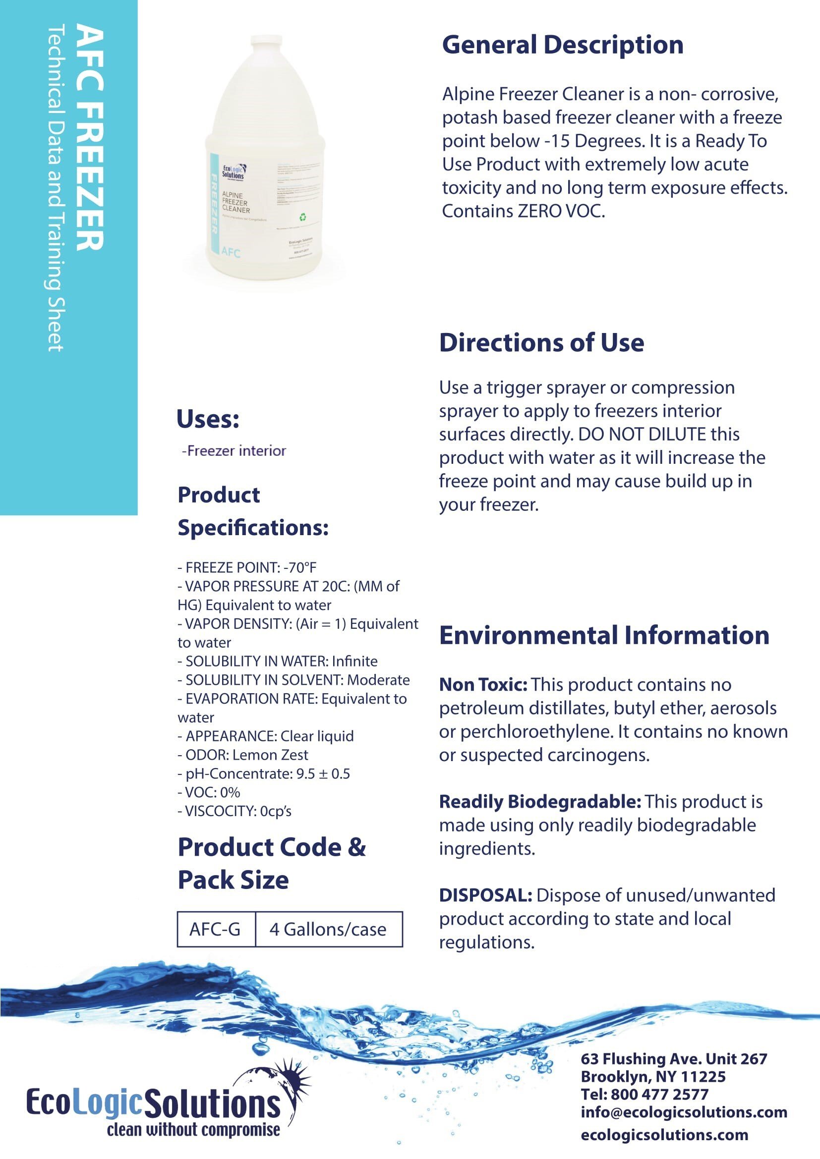 Alpine Freezer Cleaner