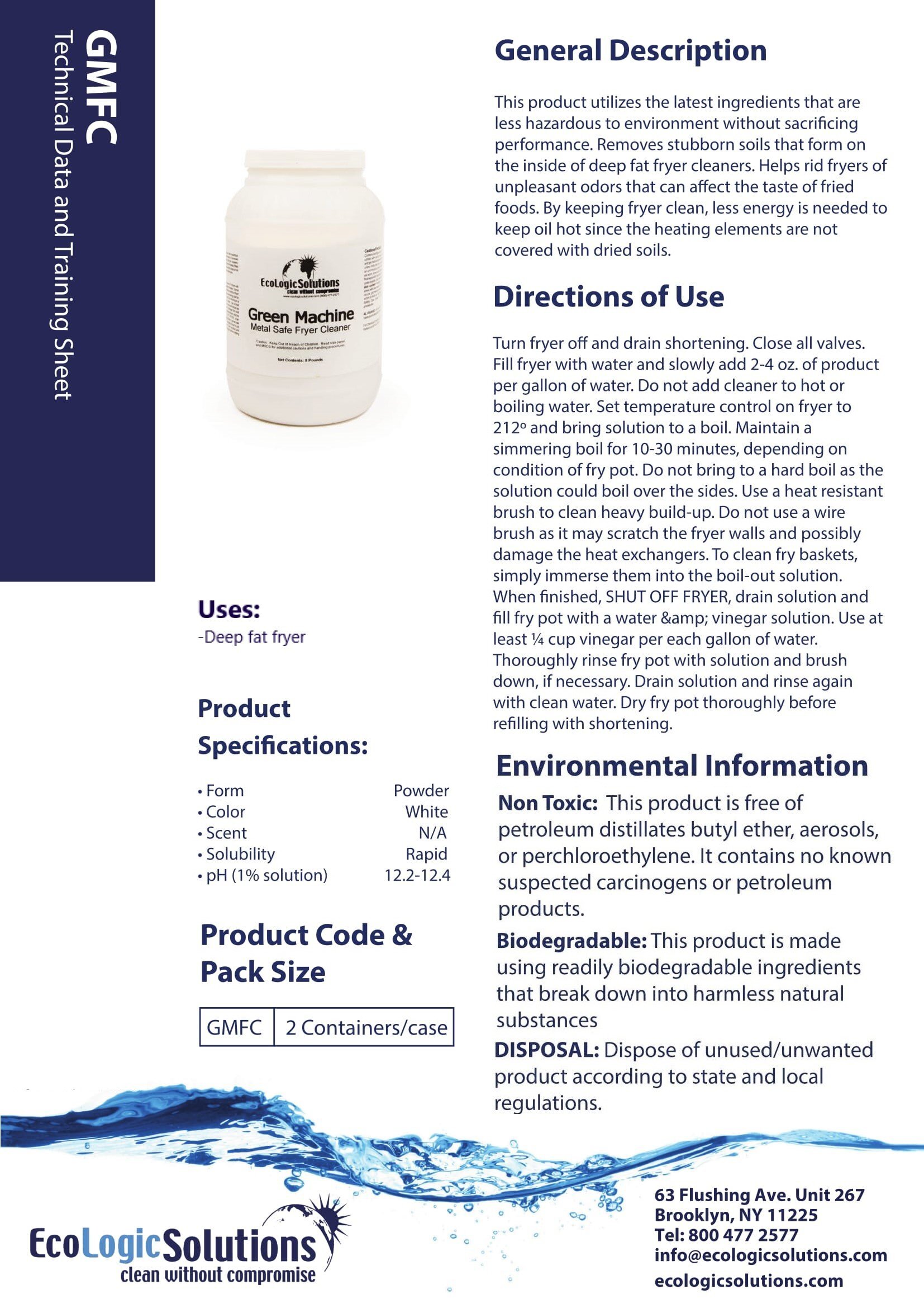 Green Machine Fryer Cleaner