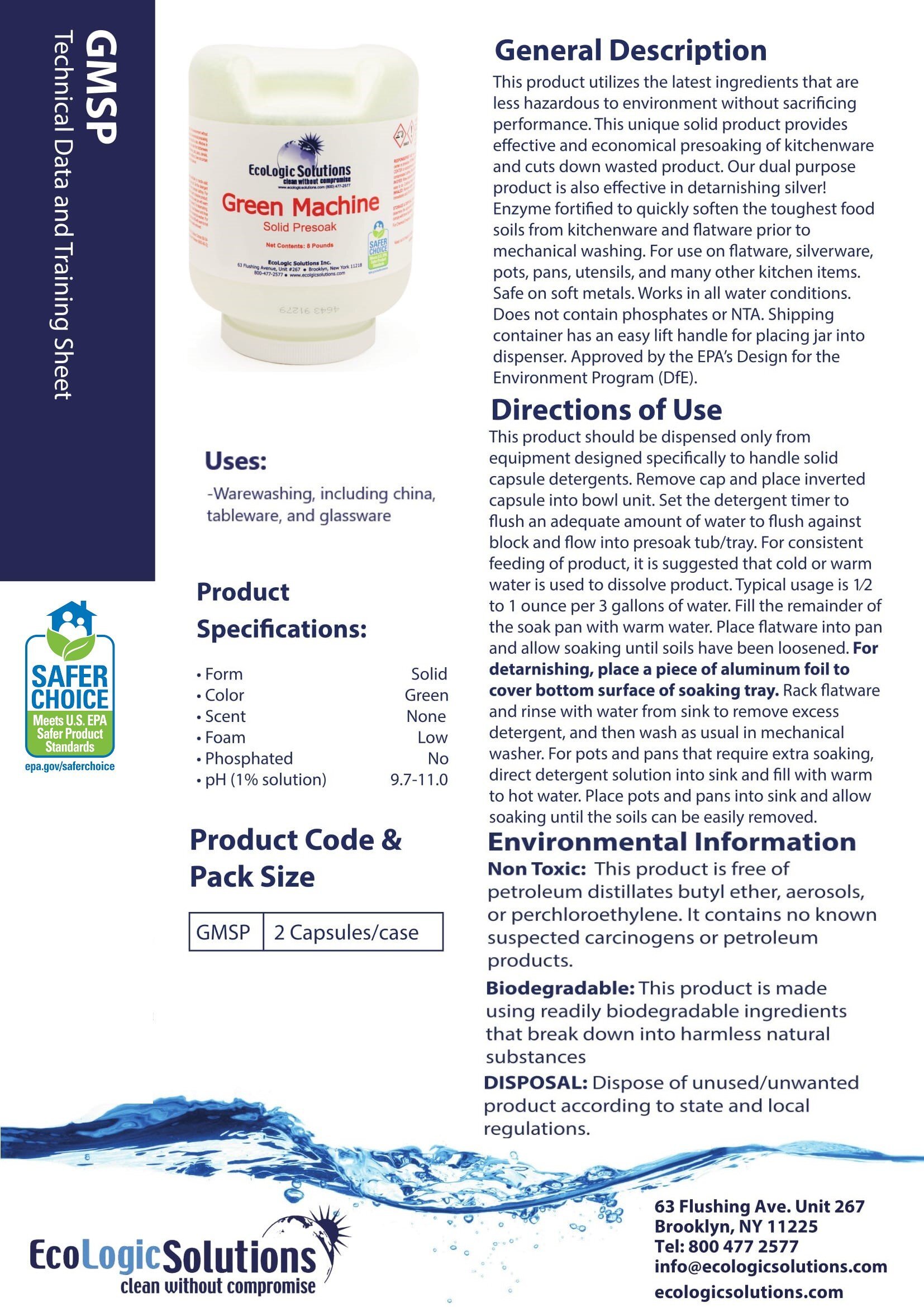 Green Machine Solid Presoak