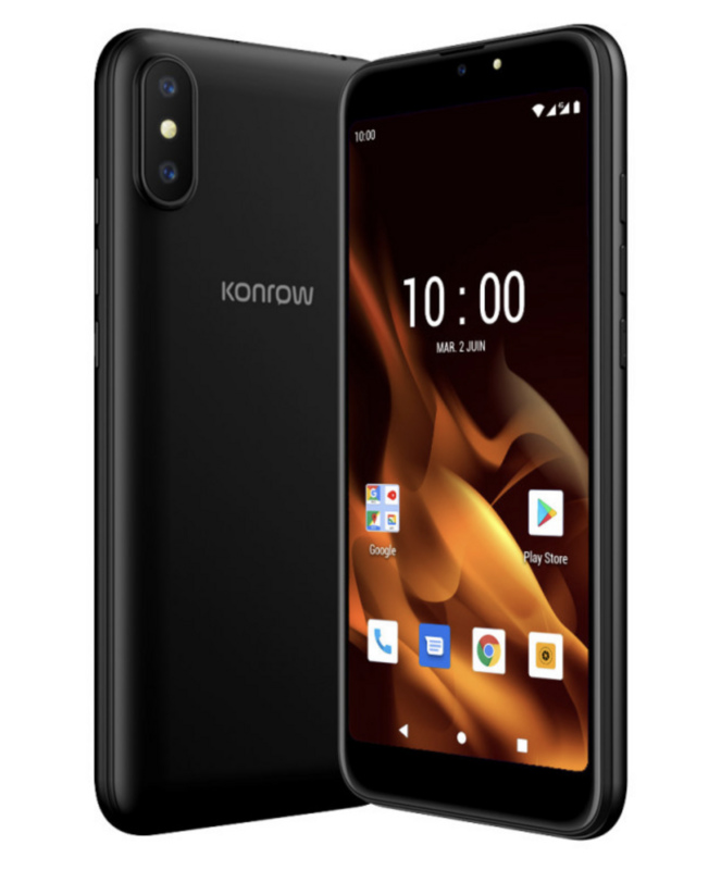 Konrow Sweet55 (Double Sim - 4G - Écran 5.45&#39;&#39; - 8 Go, 1 Go RAM) Noir