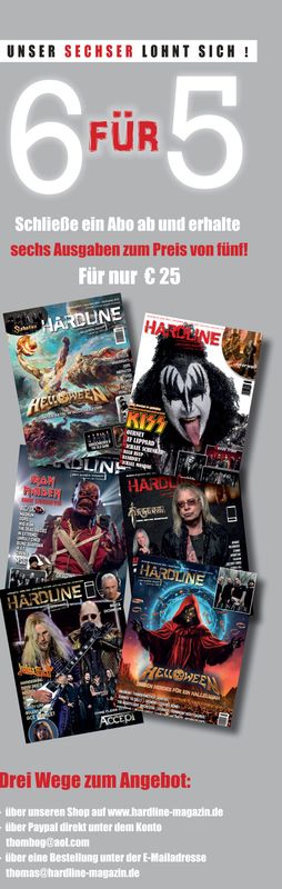 Hardline Magazin 6 Ausgaben Abo