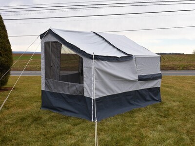 Mini Mate Camper Deluxe Package includes Fender Lightbar, Awning Package, and Add-a-Room Package (shown) options.