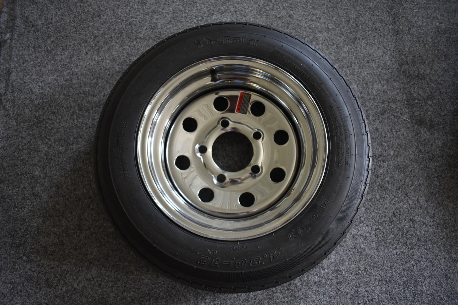 4.80 X 12" Chrome Tire & Wheel