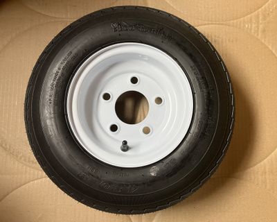 4.80 X 8" White Tire &amp; Wheel