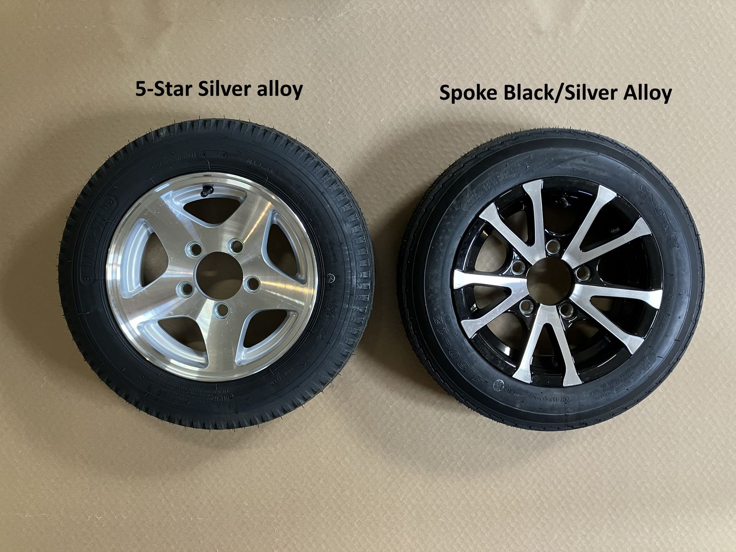 4.80 X 12" Aluminum Alloy Tire &amp; Wheel