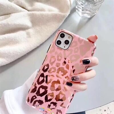 Premium Leopard Pink Heart Case